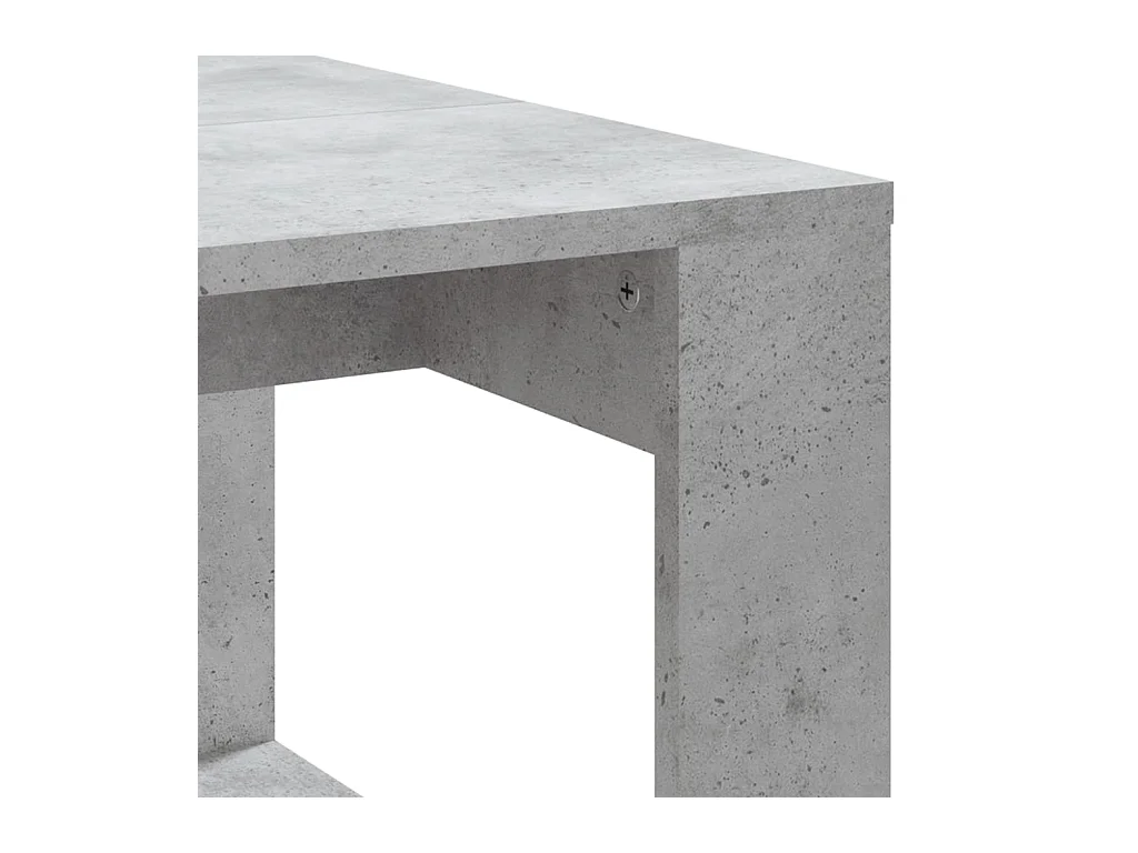 Table basse gris béton 102x50x35 cm bois d'ingénierie