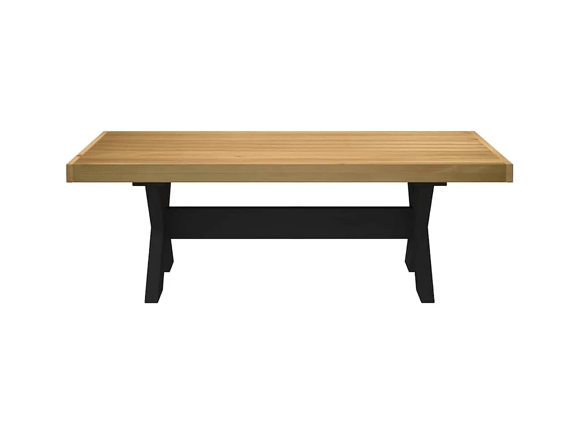 Table basse NOAIN pieds en forme de X 120x60x40 cm massif pin