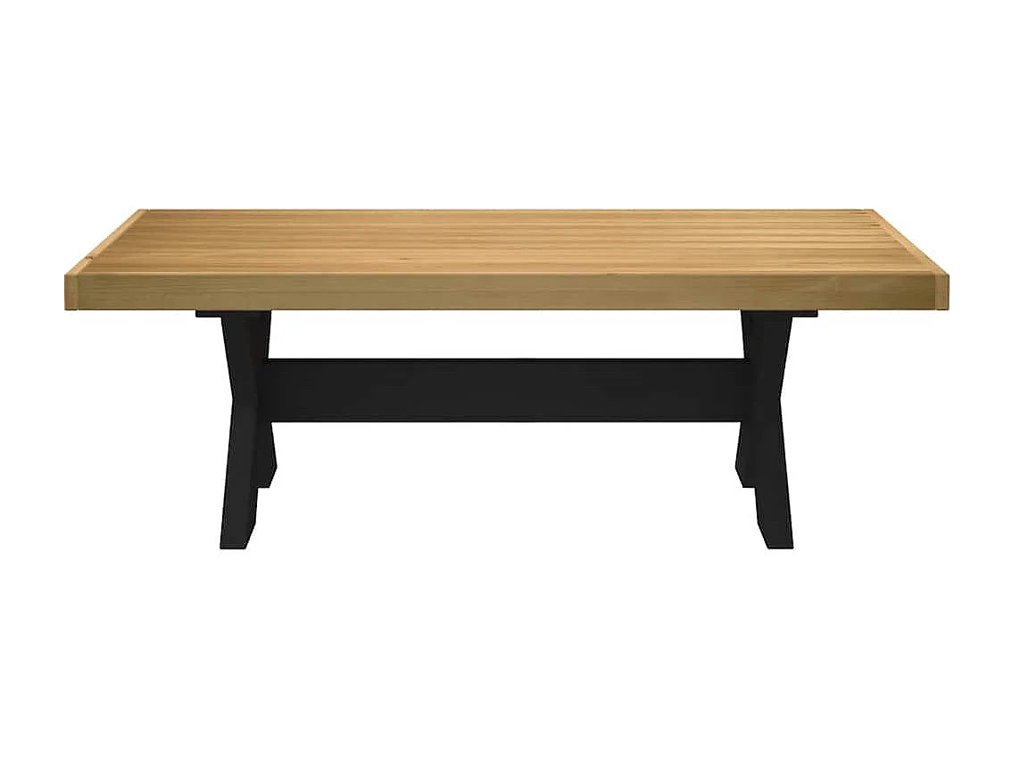 Table basse NOAIN pieds en forme de X 120x60x40 cm massif pin