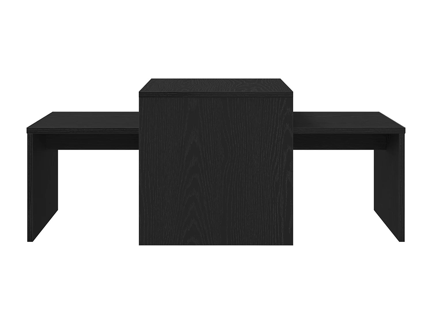 Tableaux de salon Noir Chêne 100x48x40 cm en bois reconstitué