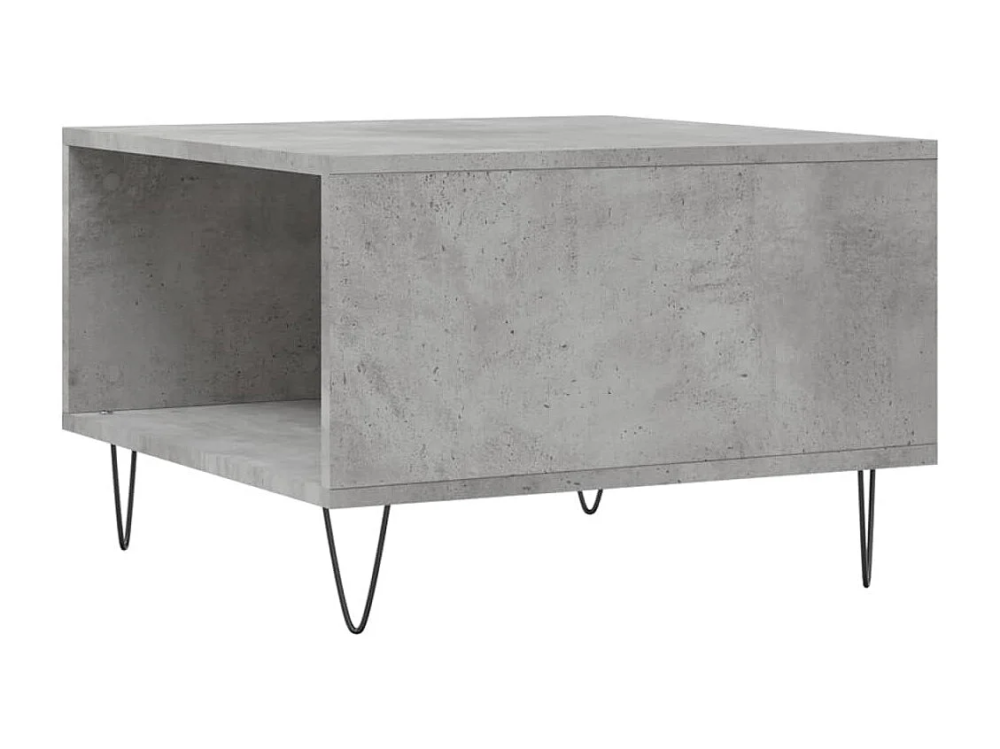 Table basse gris béton 55x55x36,5 cm bois d'ingénierie