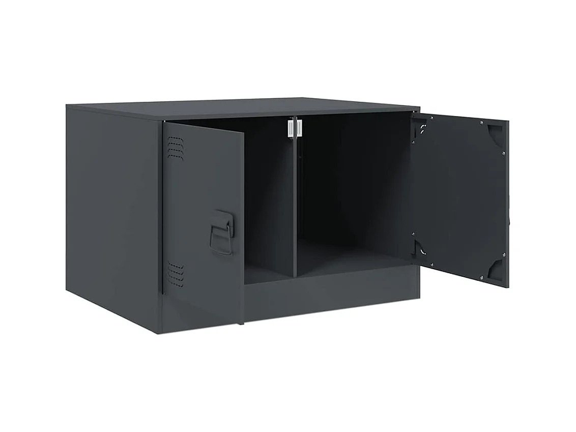 Table basse anthracite 67x50x44 cm acier