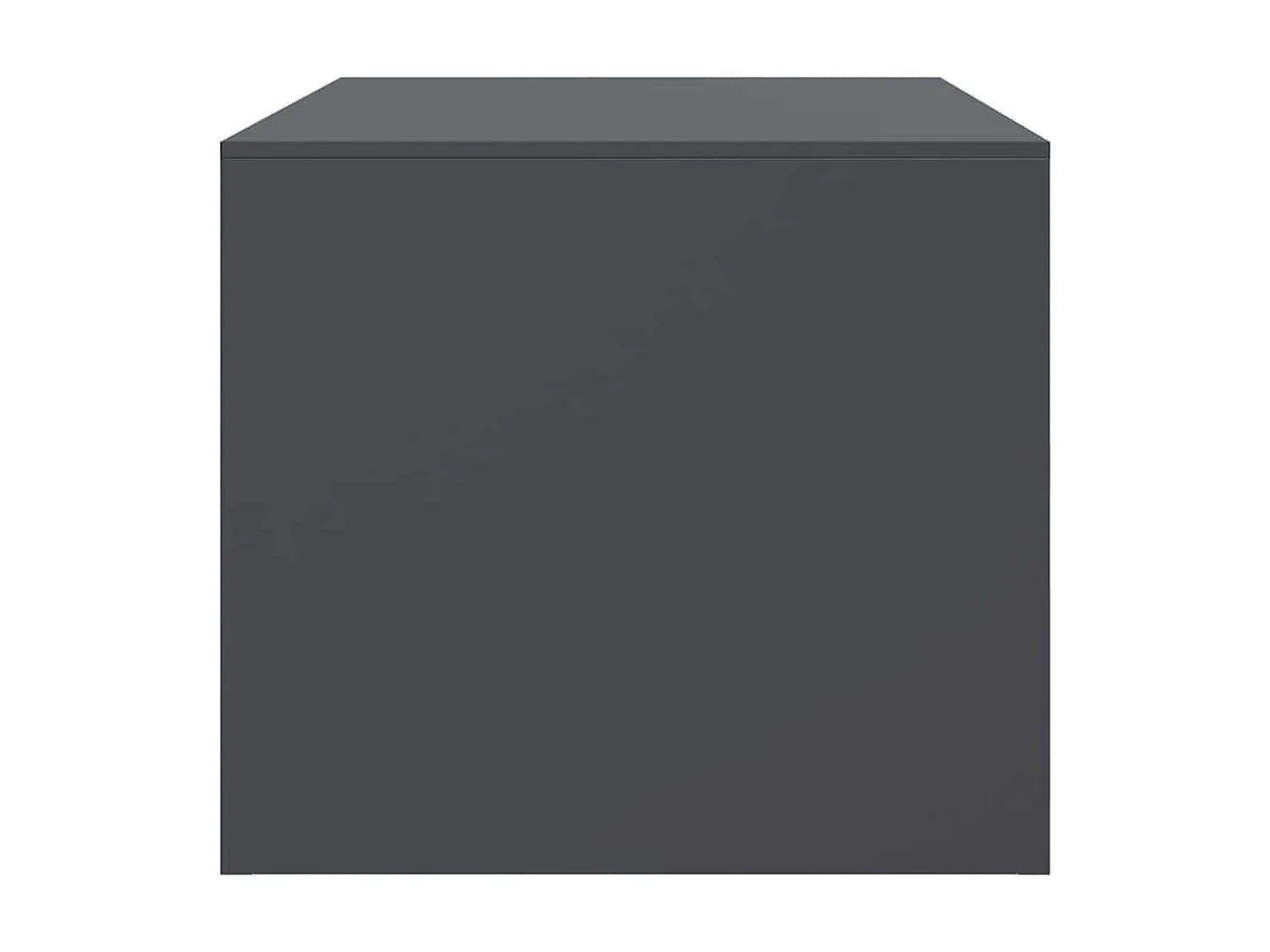 Anthrazitfarbener Couchtisch 67x50x44 cm Stahl