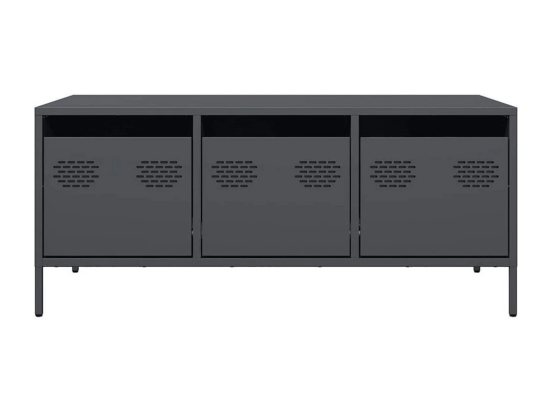 Table basse anthracite 101,5x50x43,5 cm acier laminé à froid