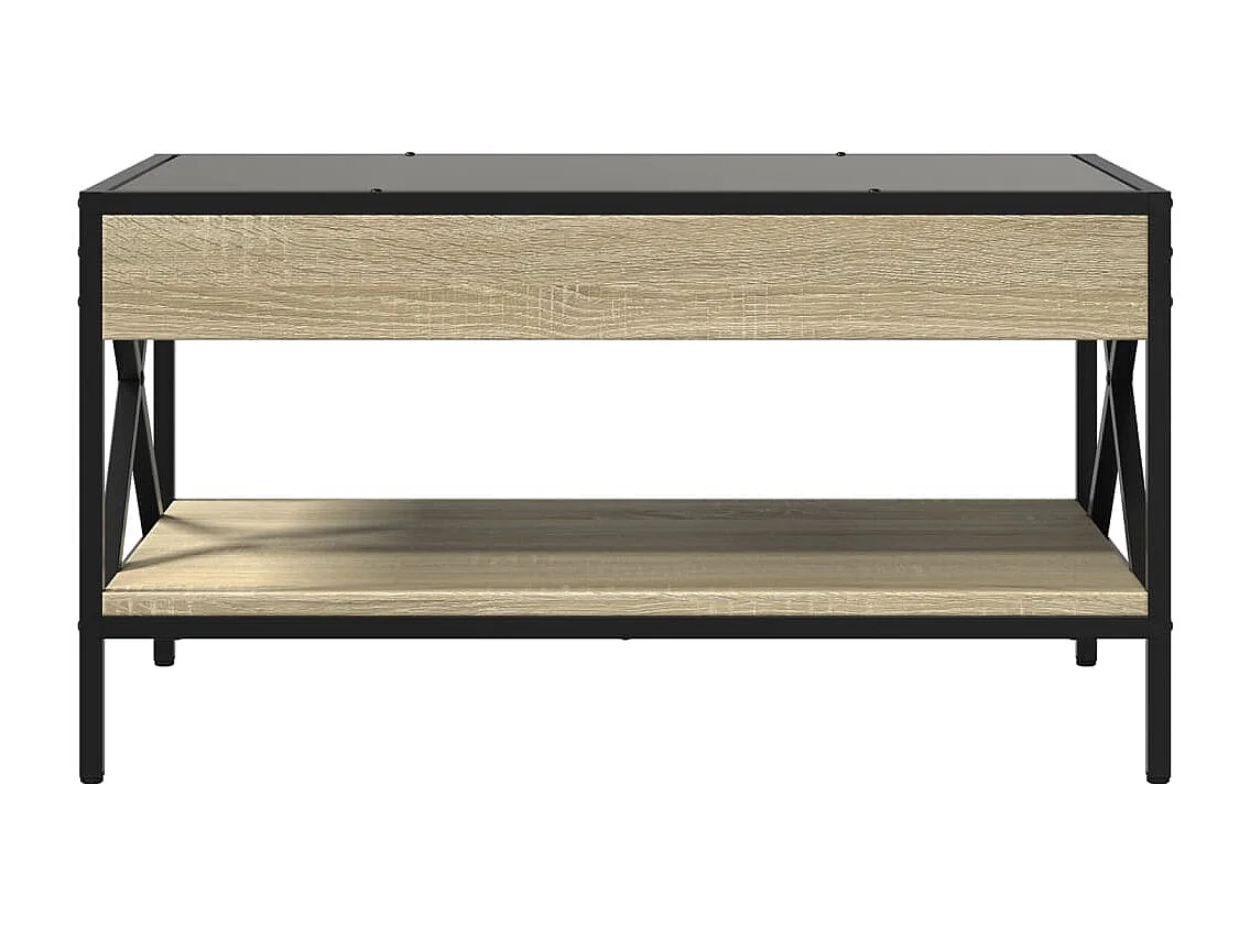 Table basse avec LED infini chêne sonoma 70x50x38 cm