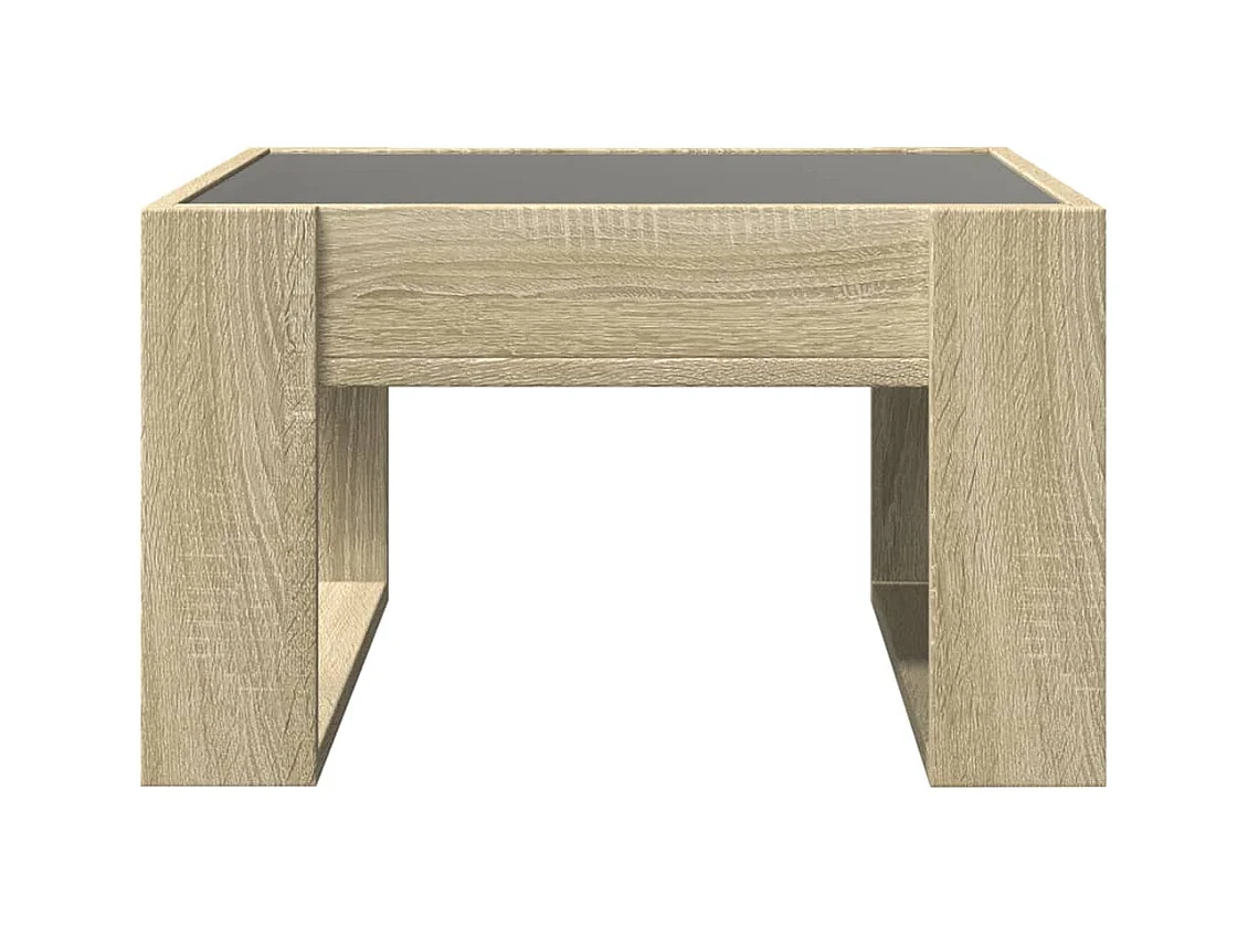 Table basse avec LED infini chêne sonoma 50x53x30 cm