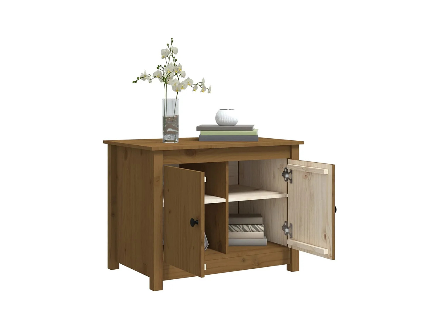 Honingbruine salontafel 71x49x55 cm massief grenenhout