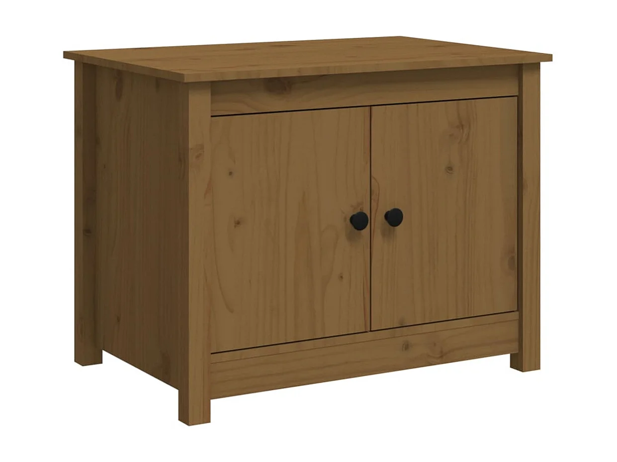 Honingbruine salontafel 71x49x55 cm massief grenenhout