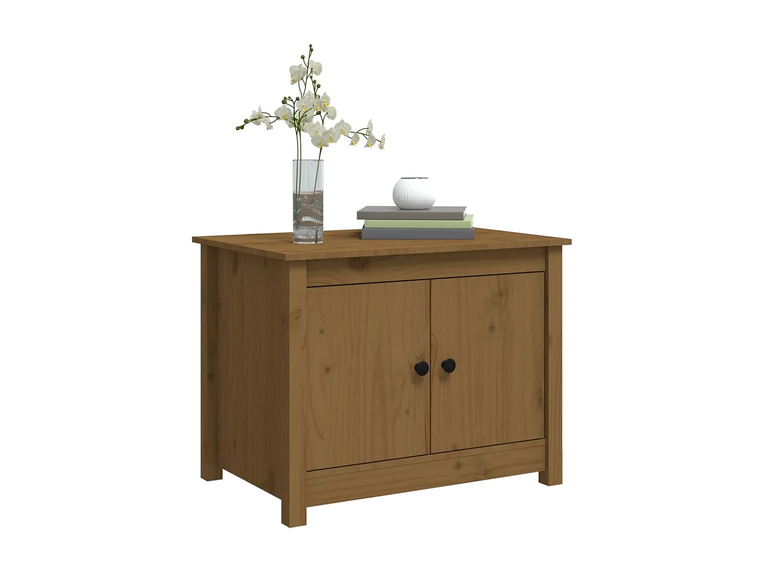 Honingbruine salontafel 71x49x55 cm massief grenenhout