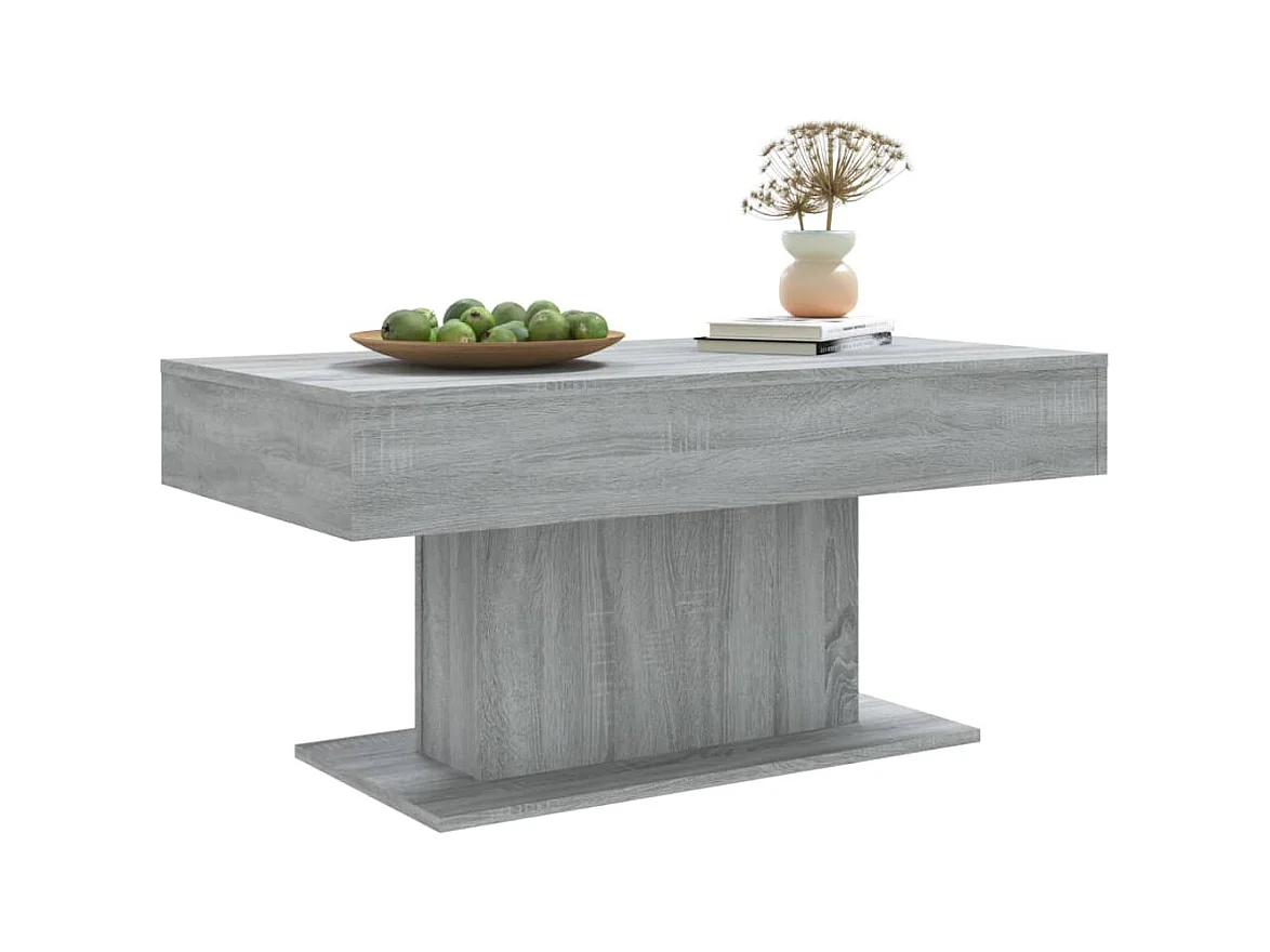 Tavolino Sonoma grigio 96x50x45 cm Legno ingegnerizzato