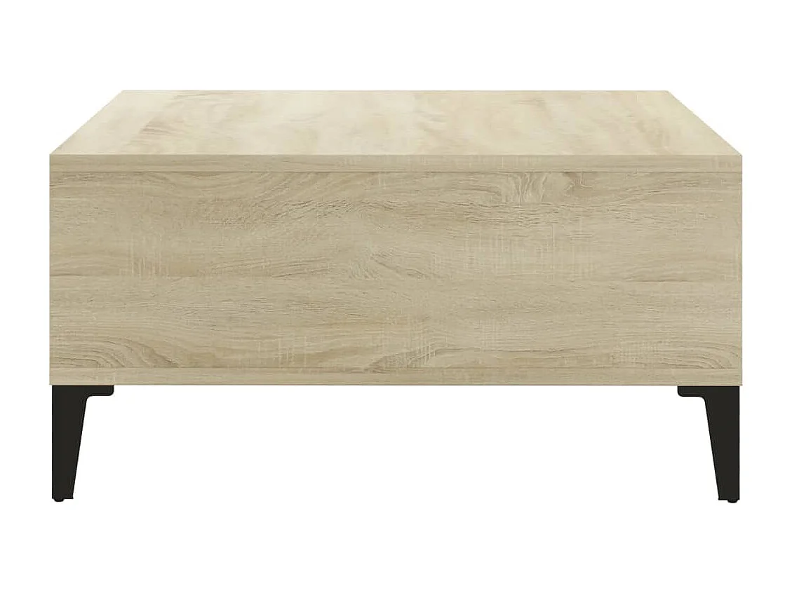 Table basse chêne sonoma 60x60x30 cm bois d'ingénierie