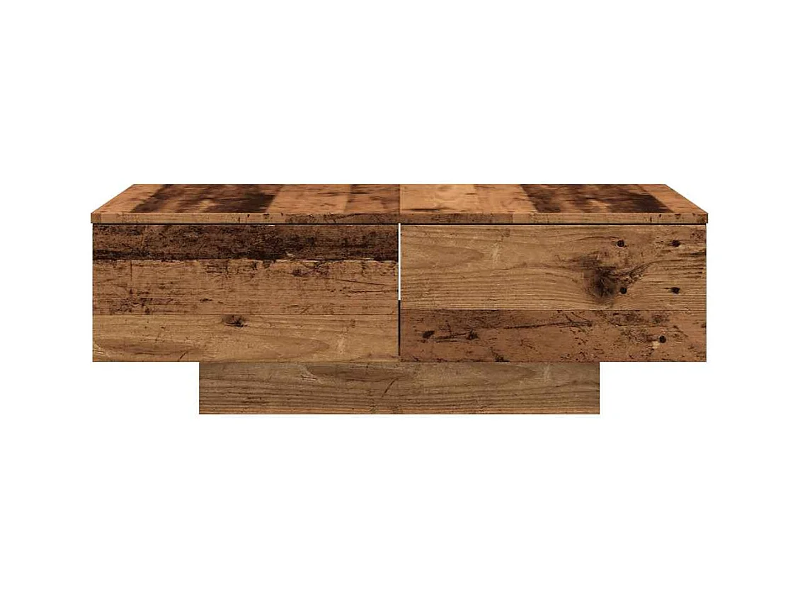 Table basse vieux bois 90x60x31 cm bois d'ingénierie