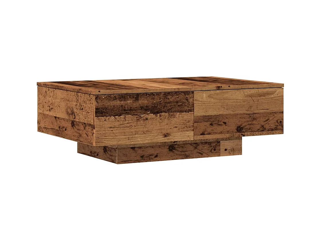 Table basse vieux bois 90x60x31 cm bois d'ingénierie