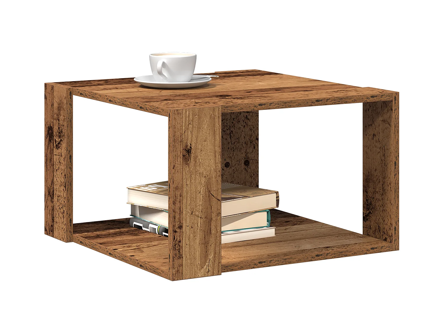 Table Basse Bois Ancien 51,5x51,5x30 cm Bois Aggloméré