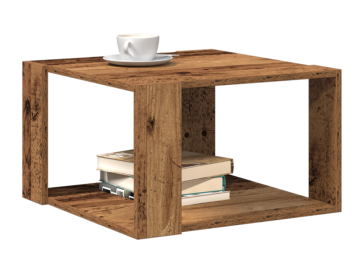 Table Basse Bois Ancien 51,5x51,5x30 cm Bois Aggloméré