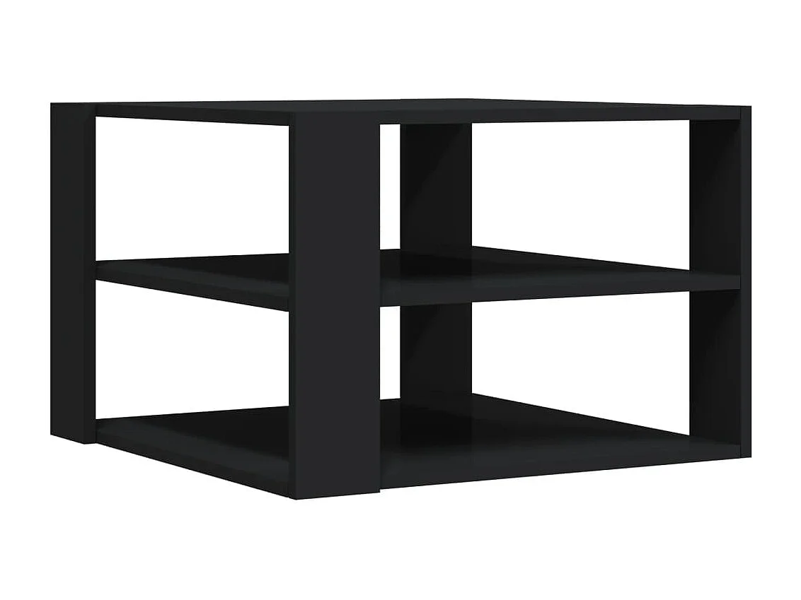 Tavolino da caffè nero 59,5x59,5x40 cm in legno ingegnerizzato