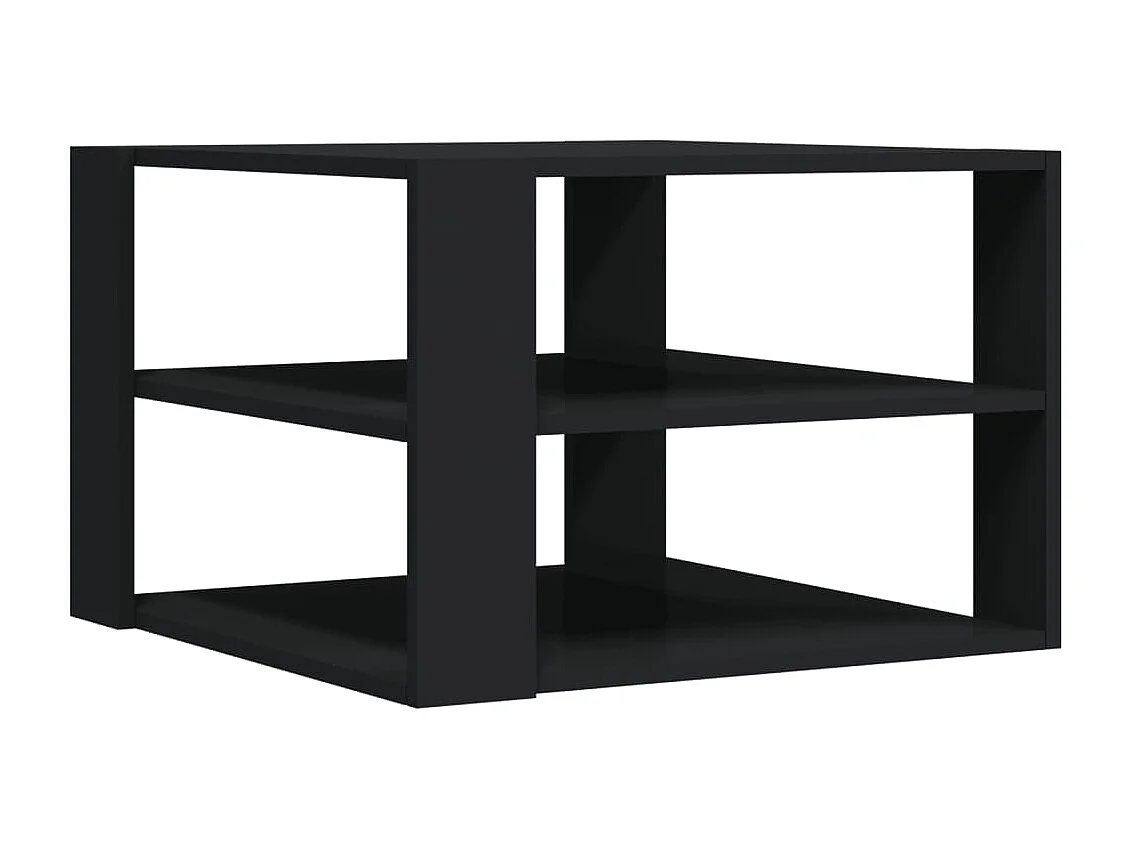 Tavolino da caffè nero 59,5x59,5x40 cm in legno ingegnerizzato