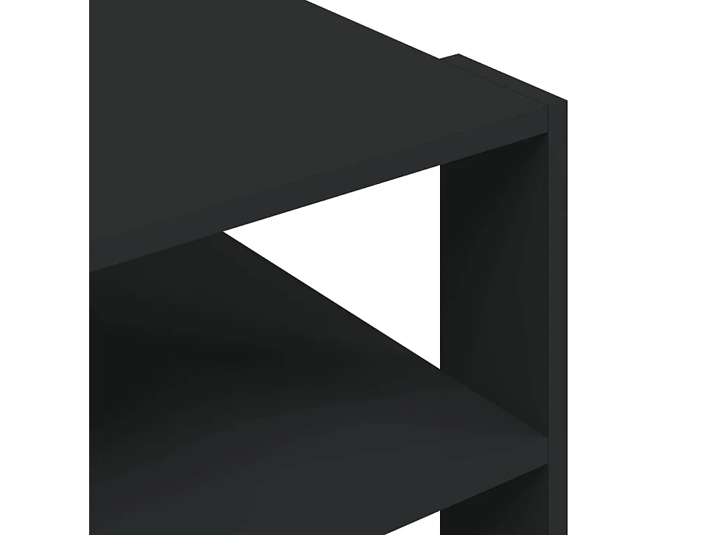 Tavolino da caffè nero 59,5x59,5x40 cm in legno ingegnerizzato
