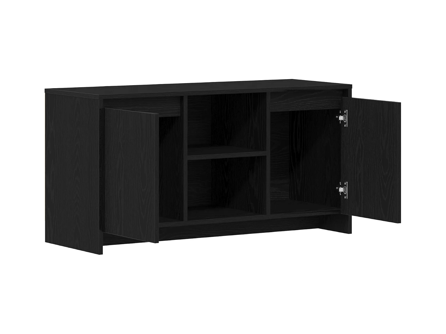 Meuble TV en chêne noir 102x37,5x52,5 cm en bois d'ingénierie