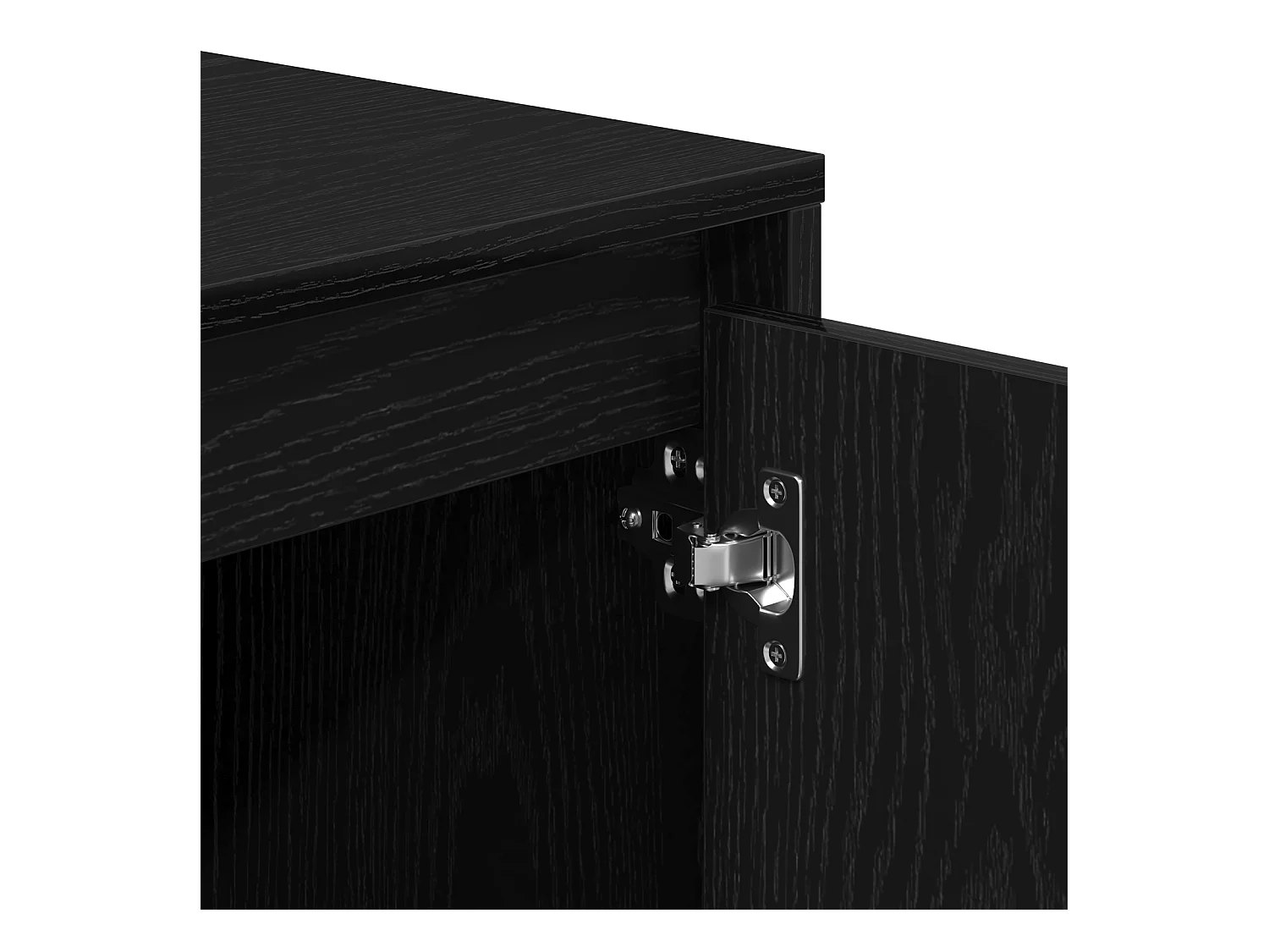 Meuble TV en chêne noir 102x37,5x52,5 cm en bois d'ingénierie