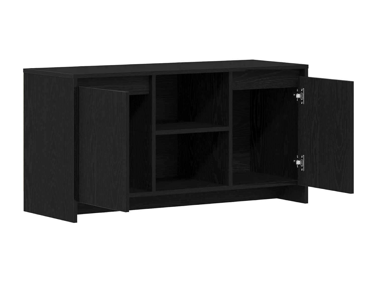 Meuble TV en chêne noir 102x37,5x52,5 cm en bois d'ingénierie