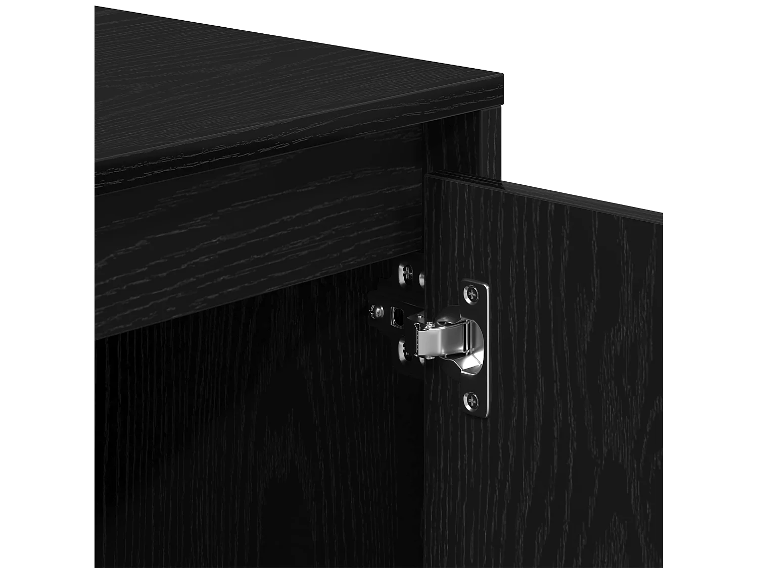 Meuble TV en chêne noir 102x37,5x52,5 cm en bois d'ingénierie