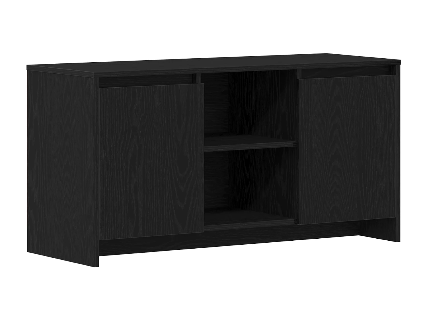 Meuble TV en chêne noir 102x37,5x52,5 cm en bois d'ingénierie