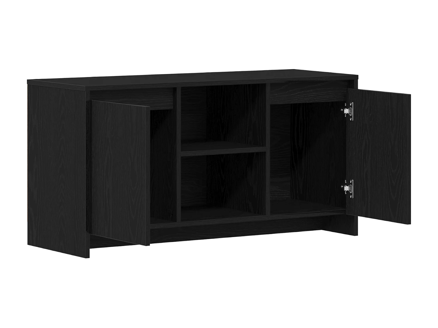 Meuble TV en chêne noir 102x37,5x52,5 cm en bois d'ingénierie