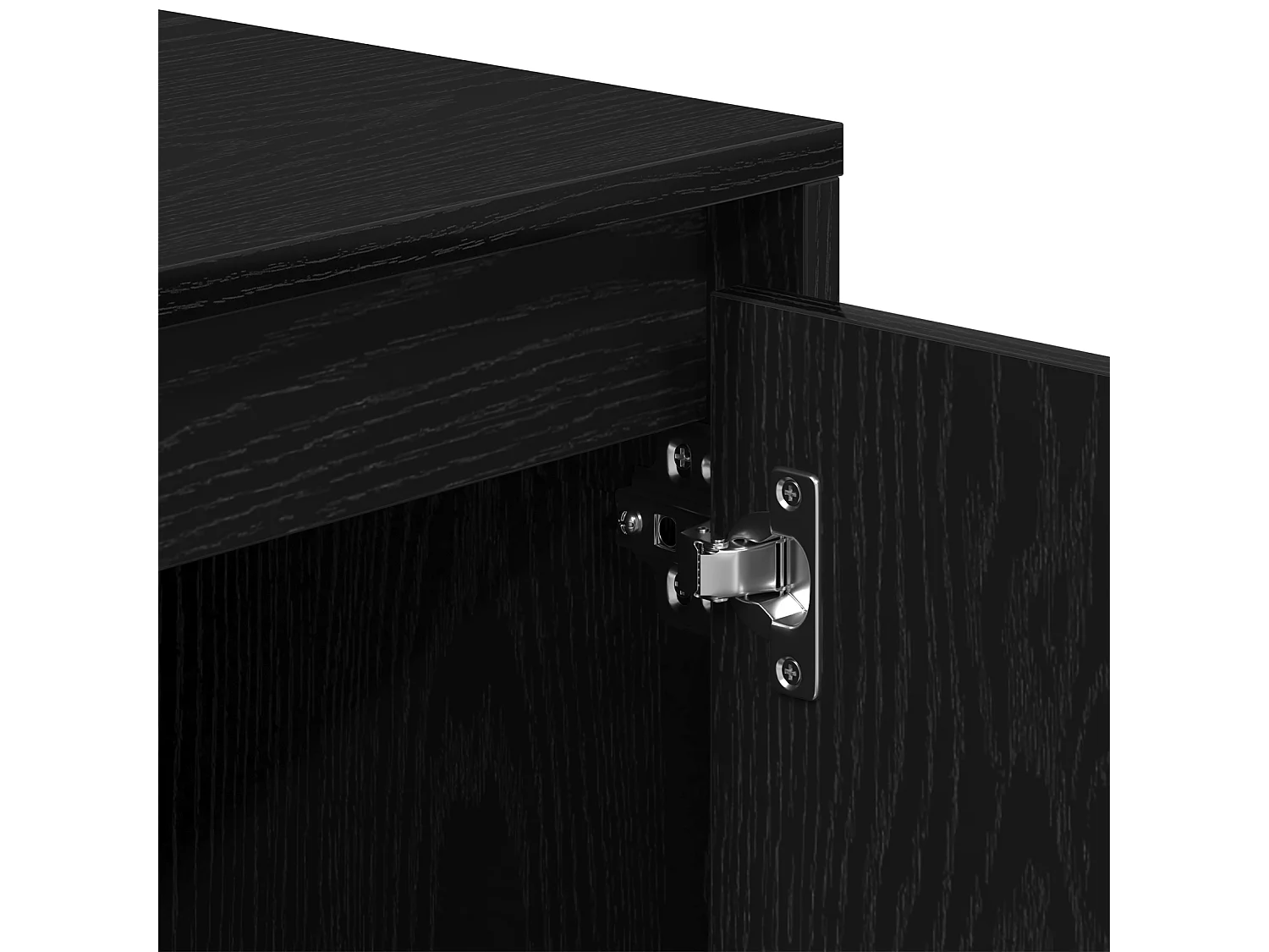 Meuble TV en chêne noir 102x37,5x52,5 cm en bois d'ingénierie