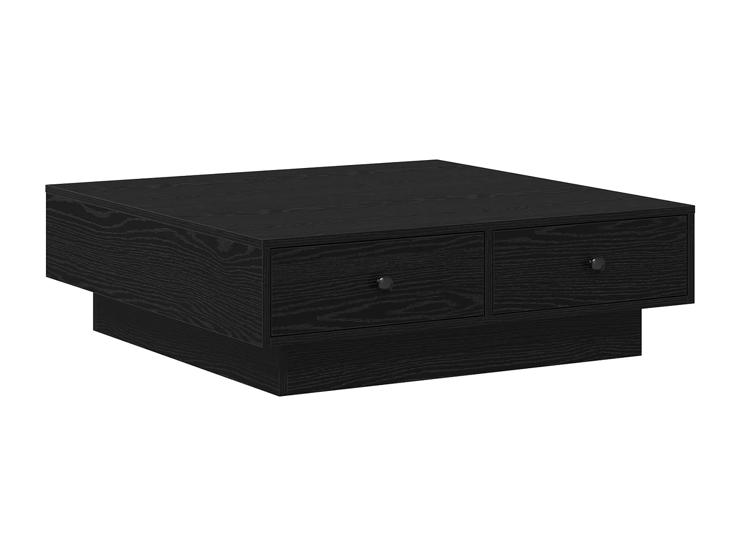 Table Basse Bois Noir Bois d'ingénierie 90 x 90 x 28 cm