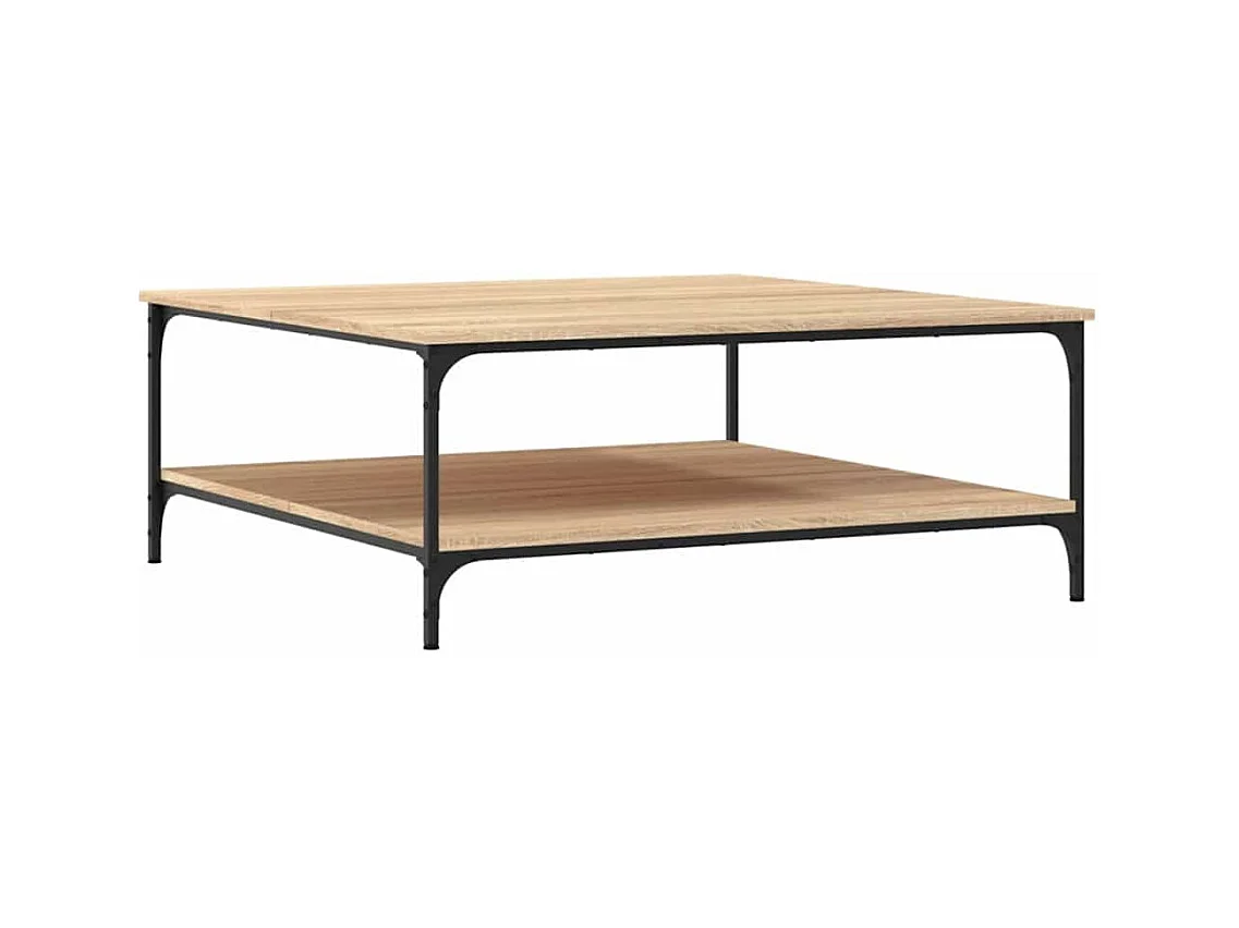 Table basse chêne sonoma 100x100x40 cm bois d'ingénierie