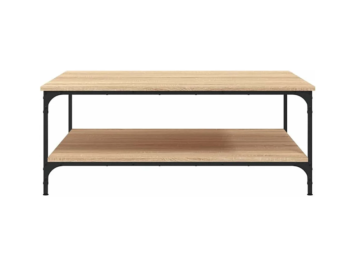 Table basse chêne sonoma 100x100x40 cm bois d'ingénierie