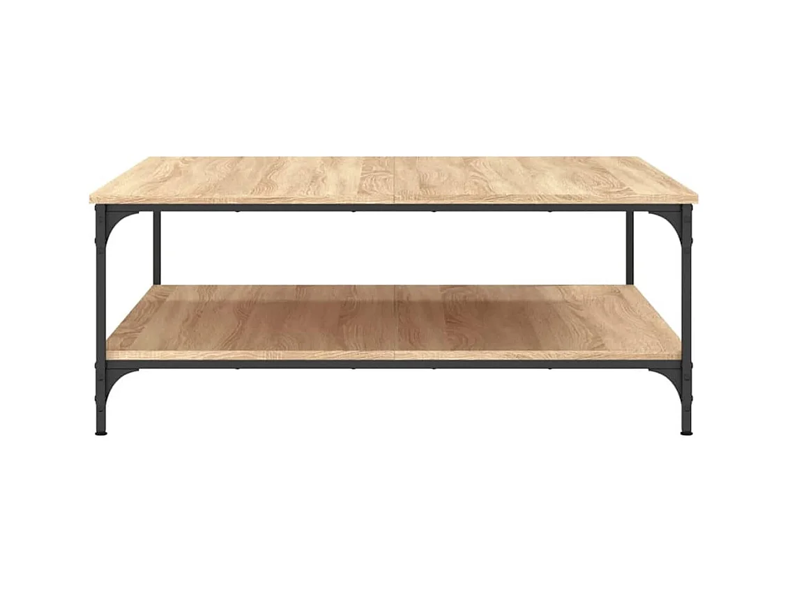 Table basse chêne sonoma 100x100x40 cm bois d'ingénierie