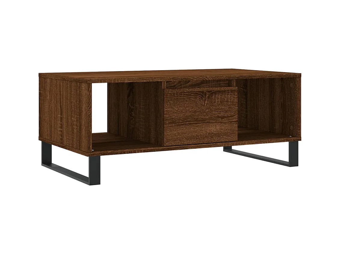 Table basse Chêne marron 90x50x36,5 cm Bois d'ingénierie