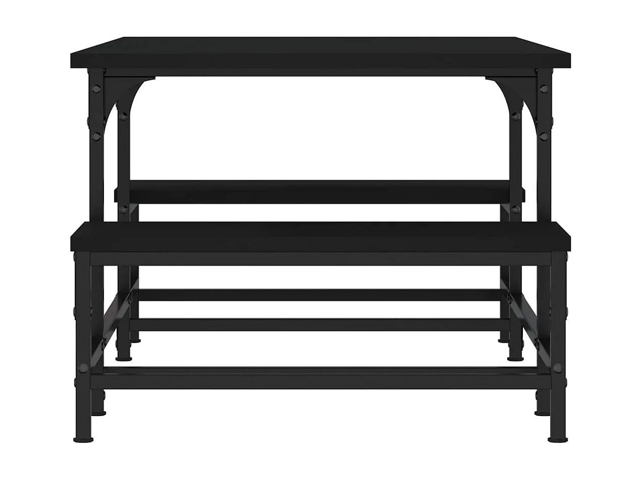 Table basse noir 100x50,5x40 cm bois d'ingénierie