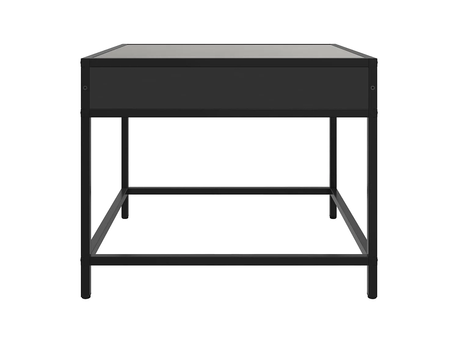 Table basse avec LED Infinity noir 50x50x41 cm