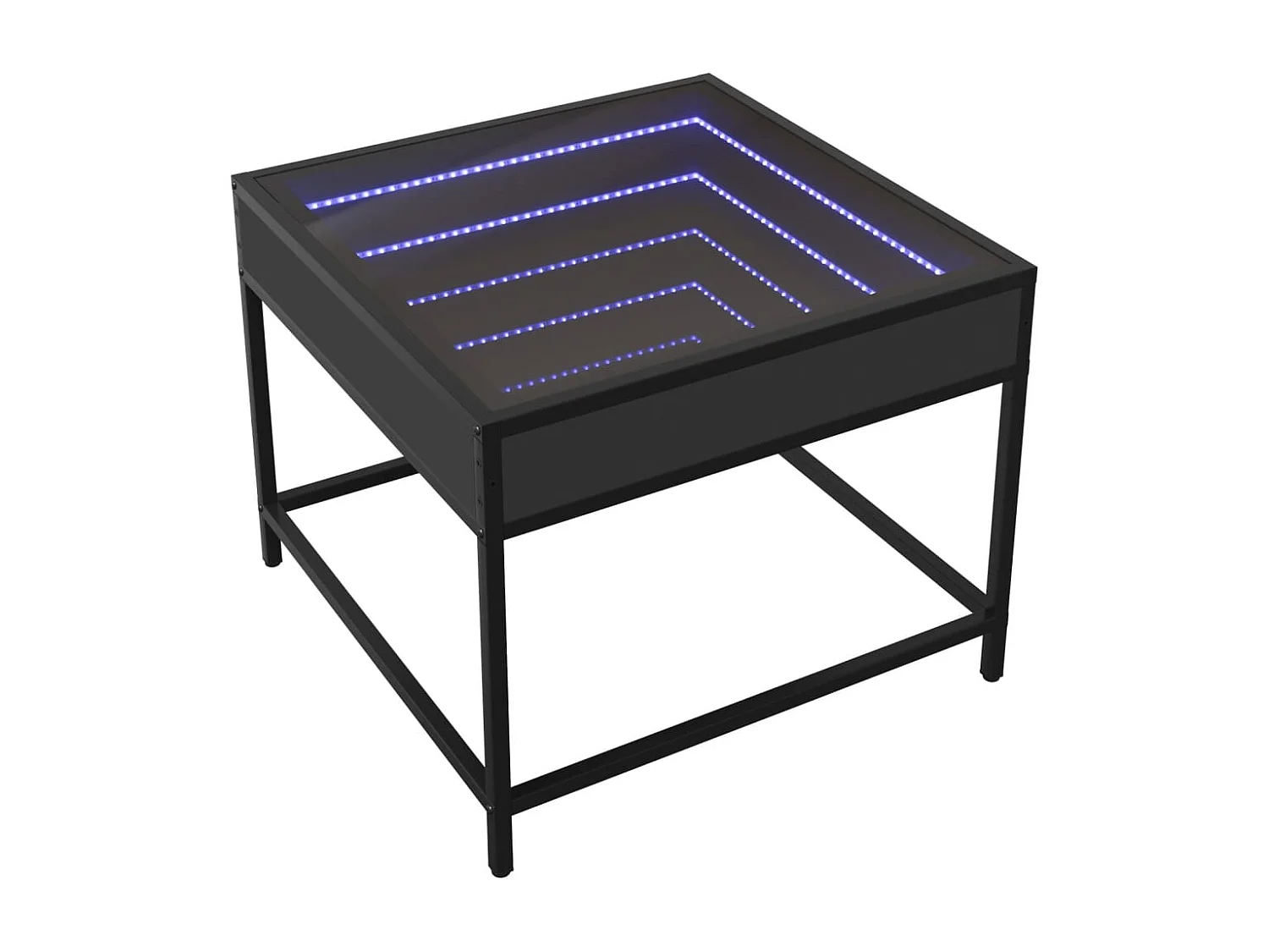 Infinity schwarzer LED-Couchtisch 50x50x41 cm