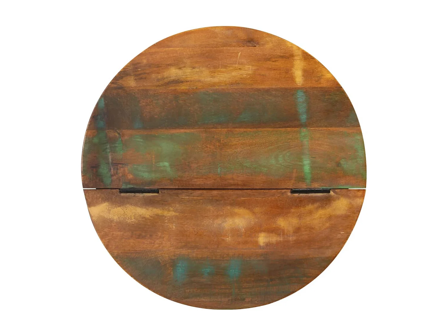 Table basse blanc 50x27 cm bois de récupération massif