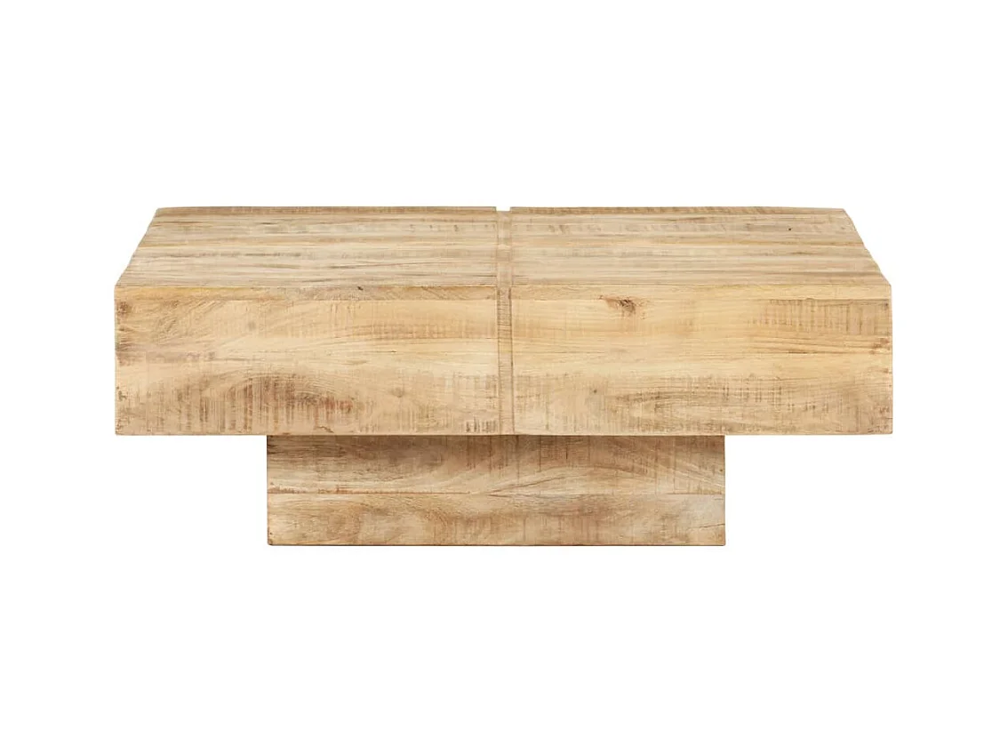 Table basse 80x80x28 cm Bois de manguier massif