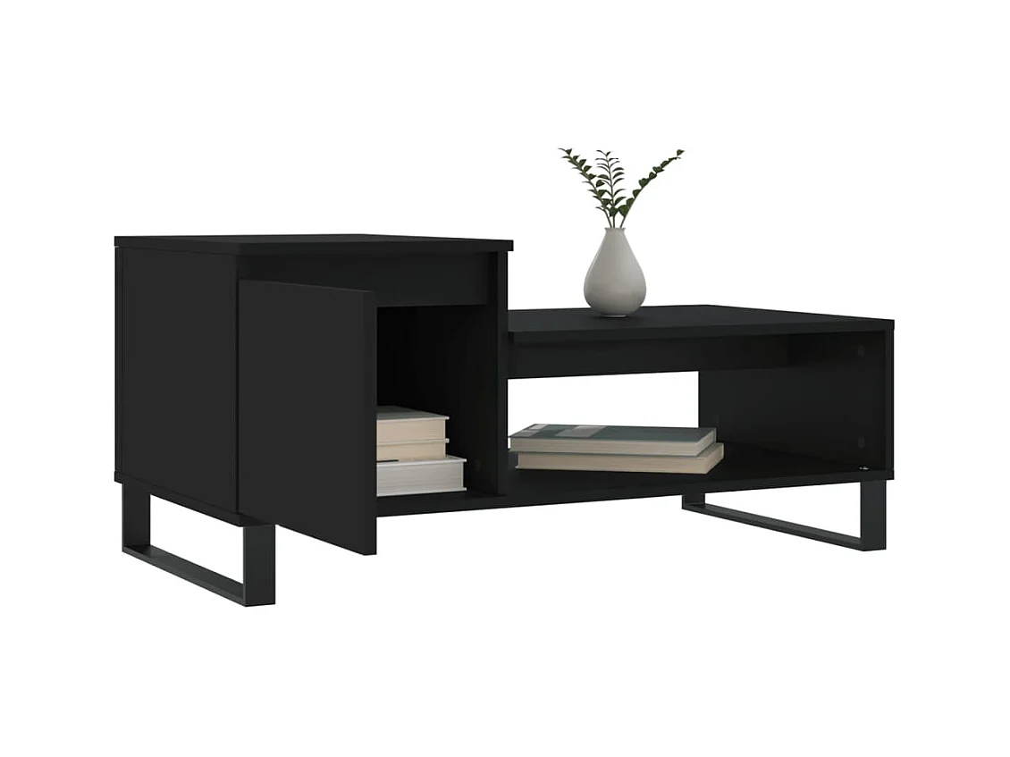 Table basse Noir 100x50x45 cm Bois d'ingénierie