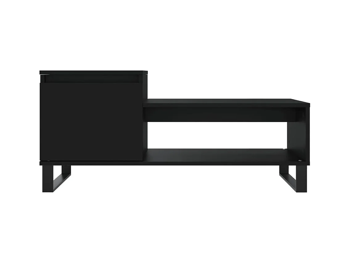Table basse Noir 100x50x45 cm Bois d'ingénierie