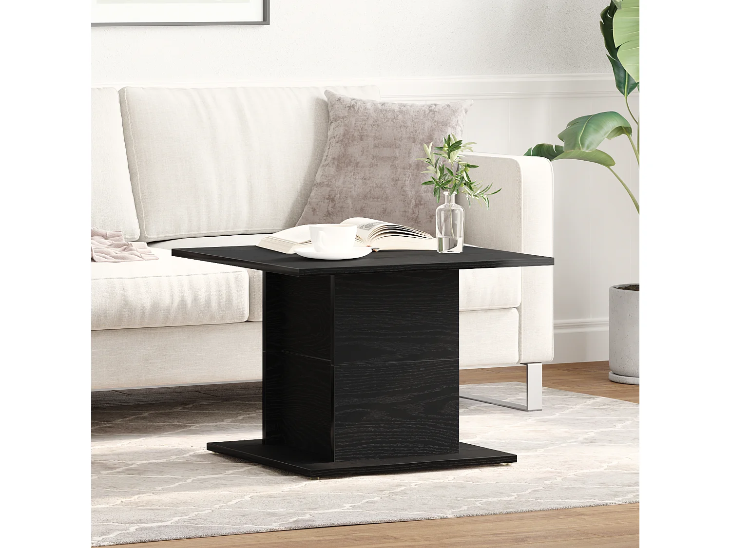 Table basse Chêne noir 55.5x55.5x40 cm