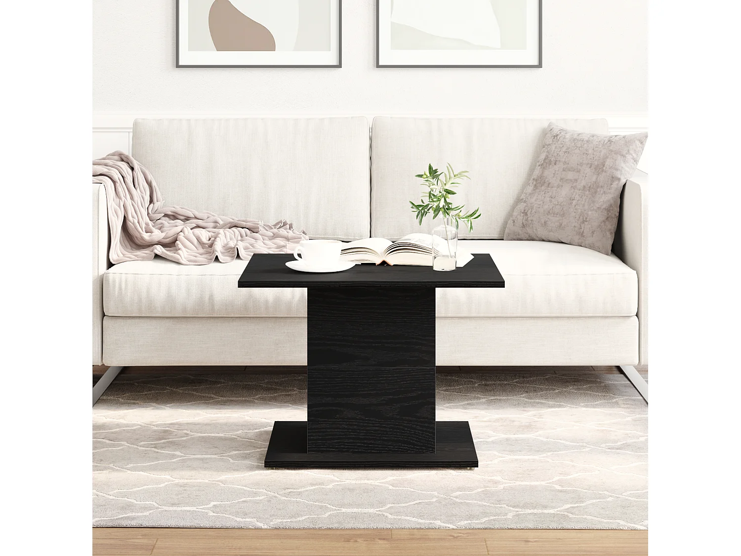 Table basse Chêne noir 55.5x55.5x40 cm