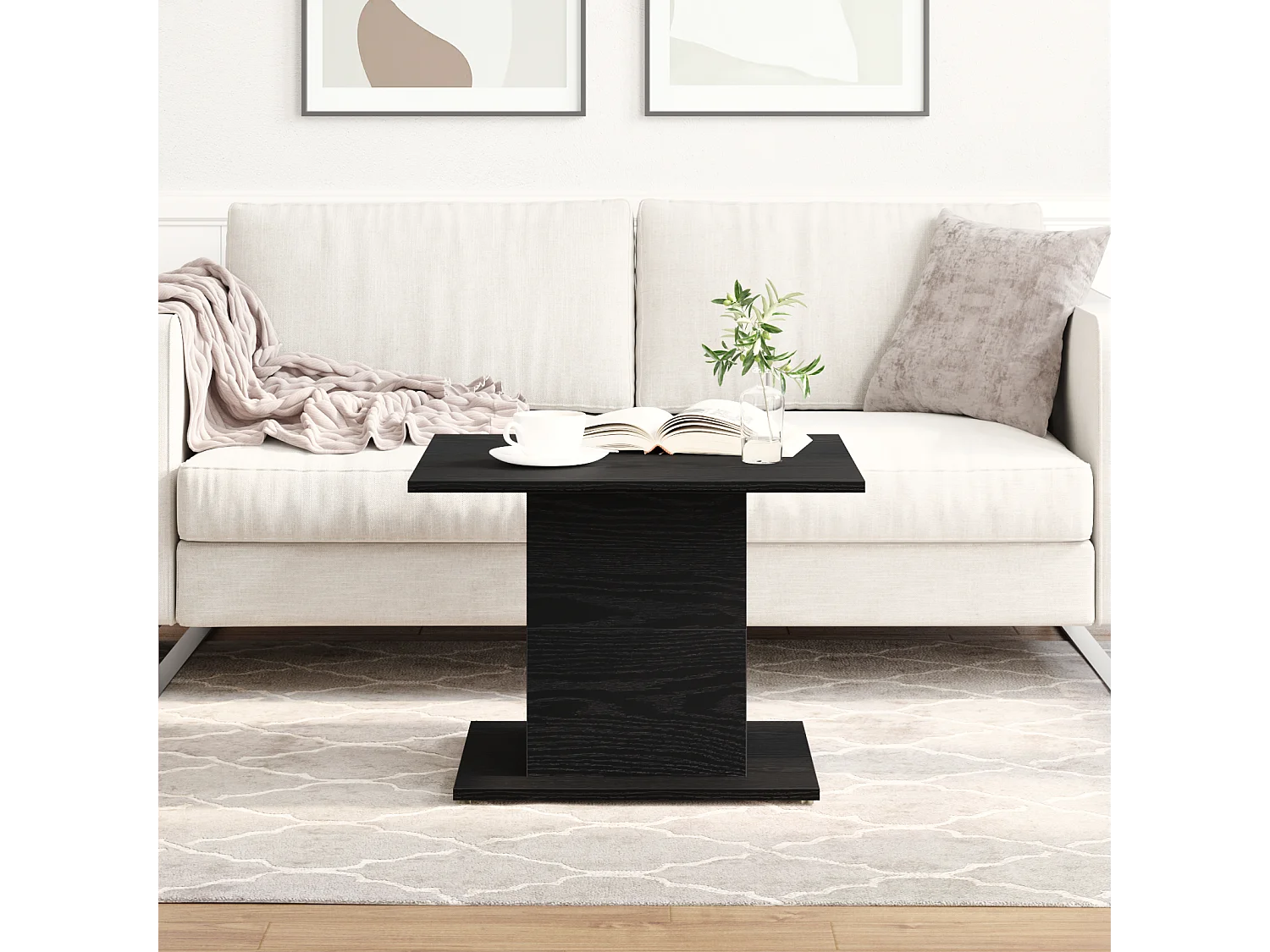 Table basse Chêne noir 55.5x55.5x40 cm