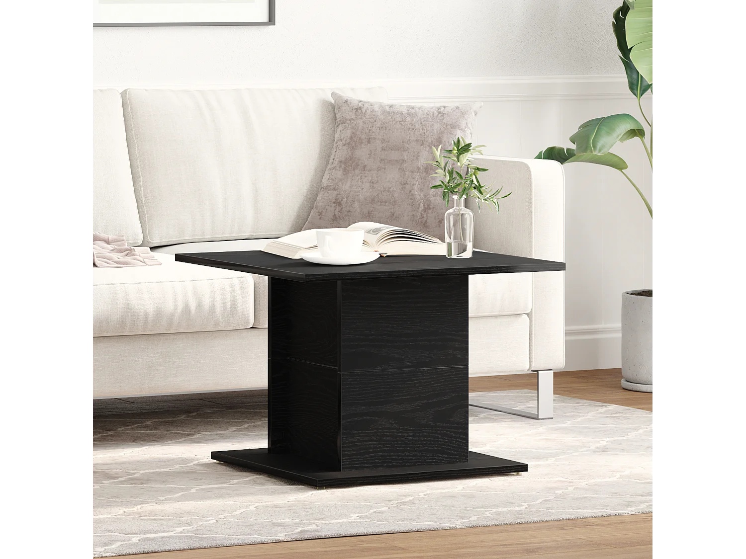 Table basse Chêne noir 55.5x55.5x40 cm