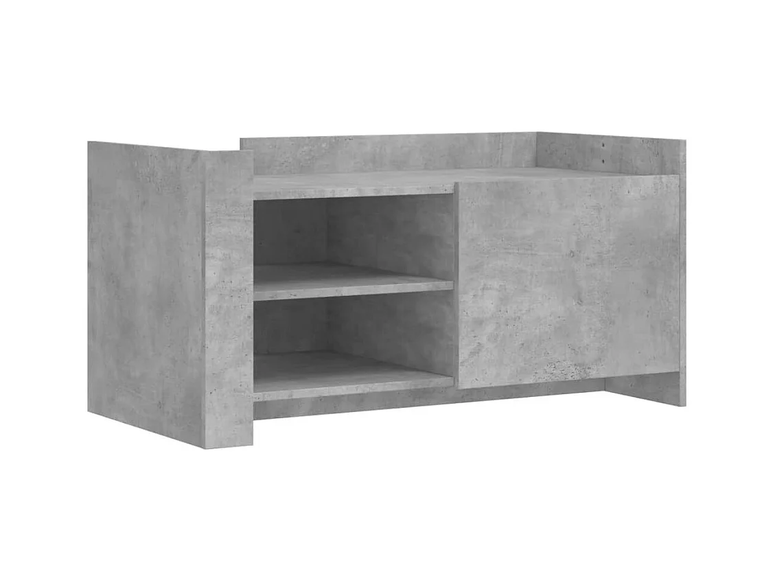 Betongrijze salontafel 100x50x50 cm bewerkt hout