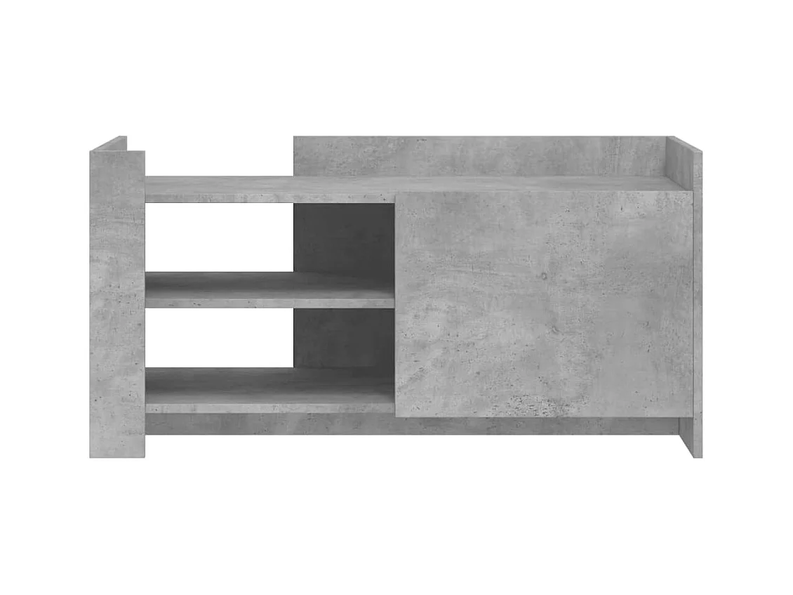 Betongrijze salontafel 100x50x50 cm bewerkt hout