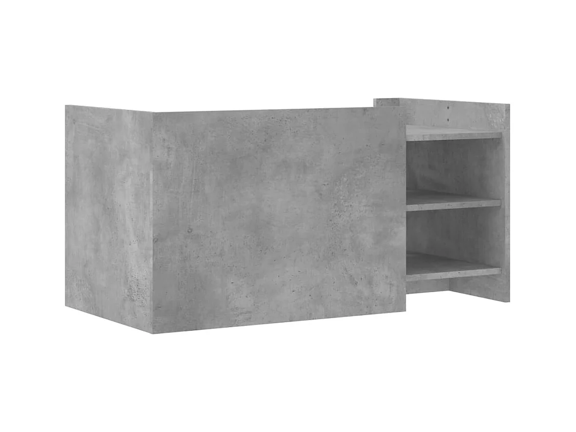 Betongrijze salontafel 100x50x50 cm bewerkt hout