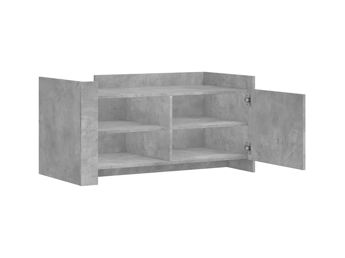 Betongrijze salontafel 100x50x50 cm bewerkt hout