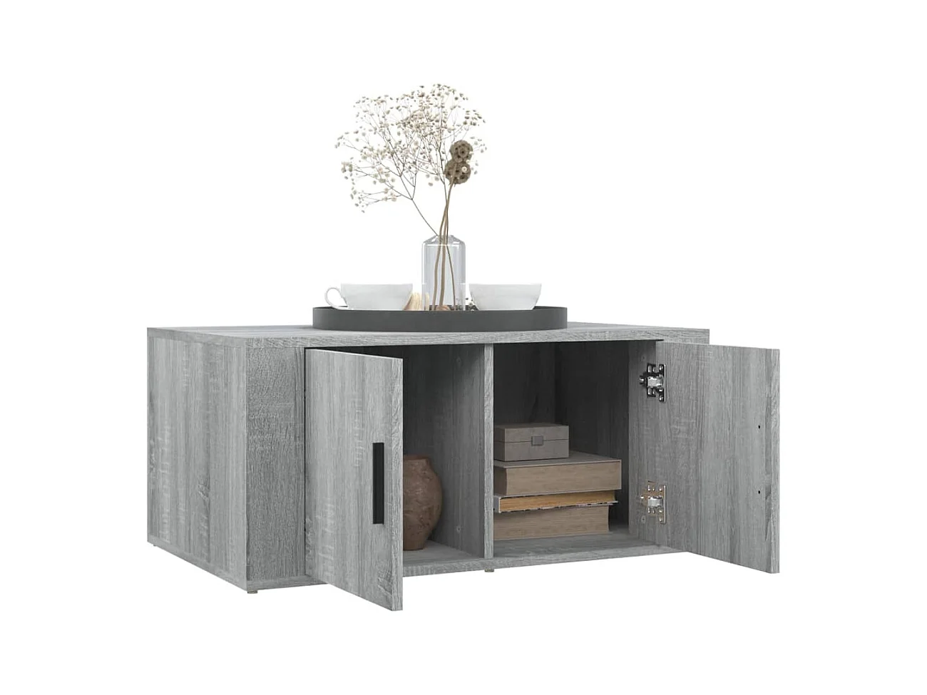 Table basse Sonoma gris 80x50x36 cm Bois d'ingénierie